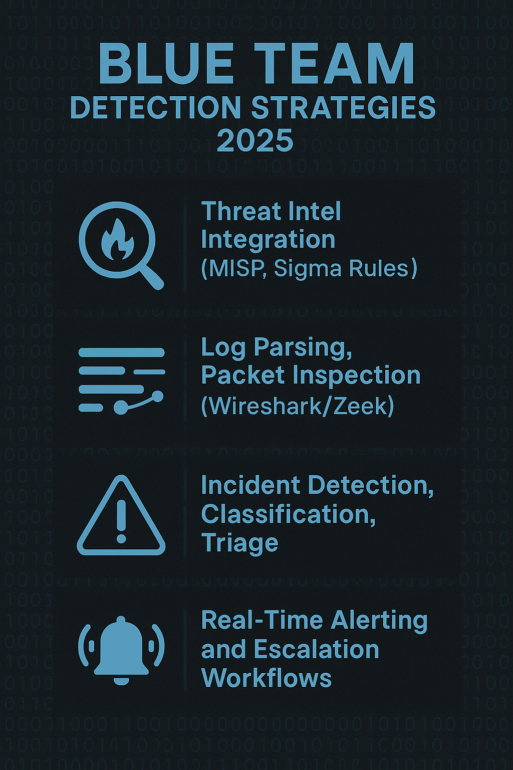 Blue Team Detection Strategies in 2025 – SIEM integration, packet inspection, incident triage, and real-time alerting